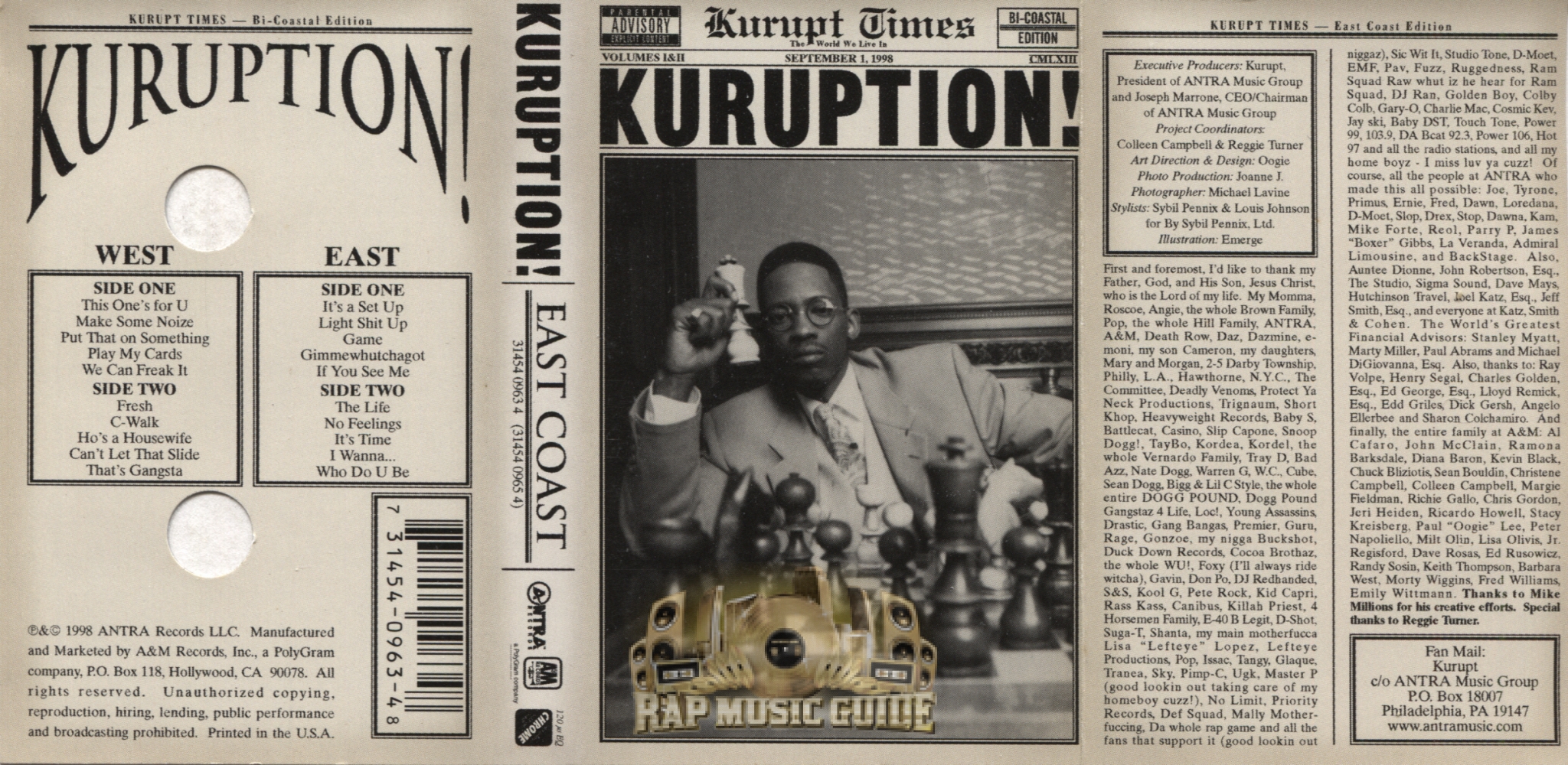 Kurupt - Kuruption!: Cassette Tape | Rap Music Guide